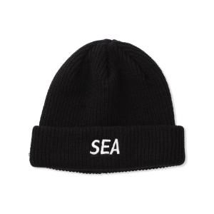 WIND AND SEA/󥷡/2025SS/SEA LOGO KNIT CAP(BLACK)/˥åȥåפξʲ