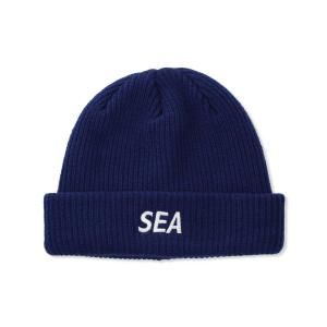 WIND AND SEA/󥷡/2025SS/SEA LOGO KNIT CAP(BLUE)/˥åȥåפξʲ