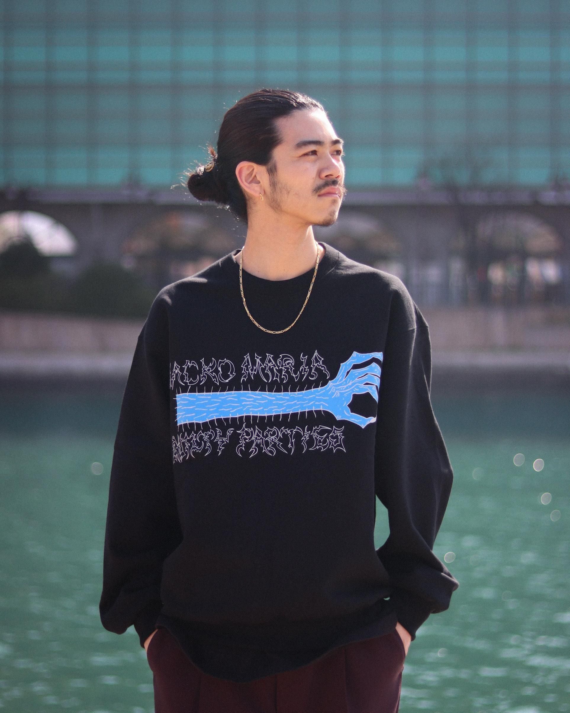 ワコマリア × ネックフェイス スウェット トレーナー ブラック L WACKO MARIA (ワコマリア)】 NECKFACE ネックフェイス