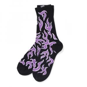CHALLENGER/󥸥㡼/2025SS/FIRE SOCKS(PURPLE-BLACK)/åξʲ