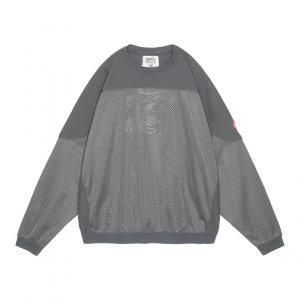 CAVEMPT C.E//̵2025SS/MESH TRACK CREW NECK(GREY)/å奫åȥξʲ