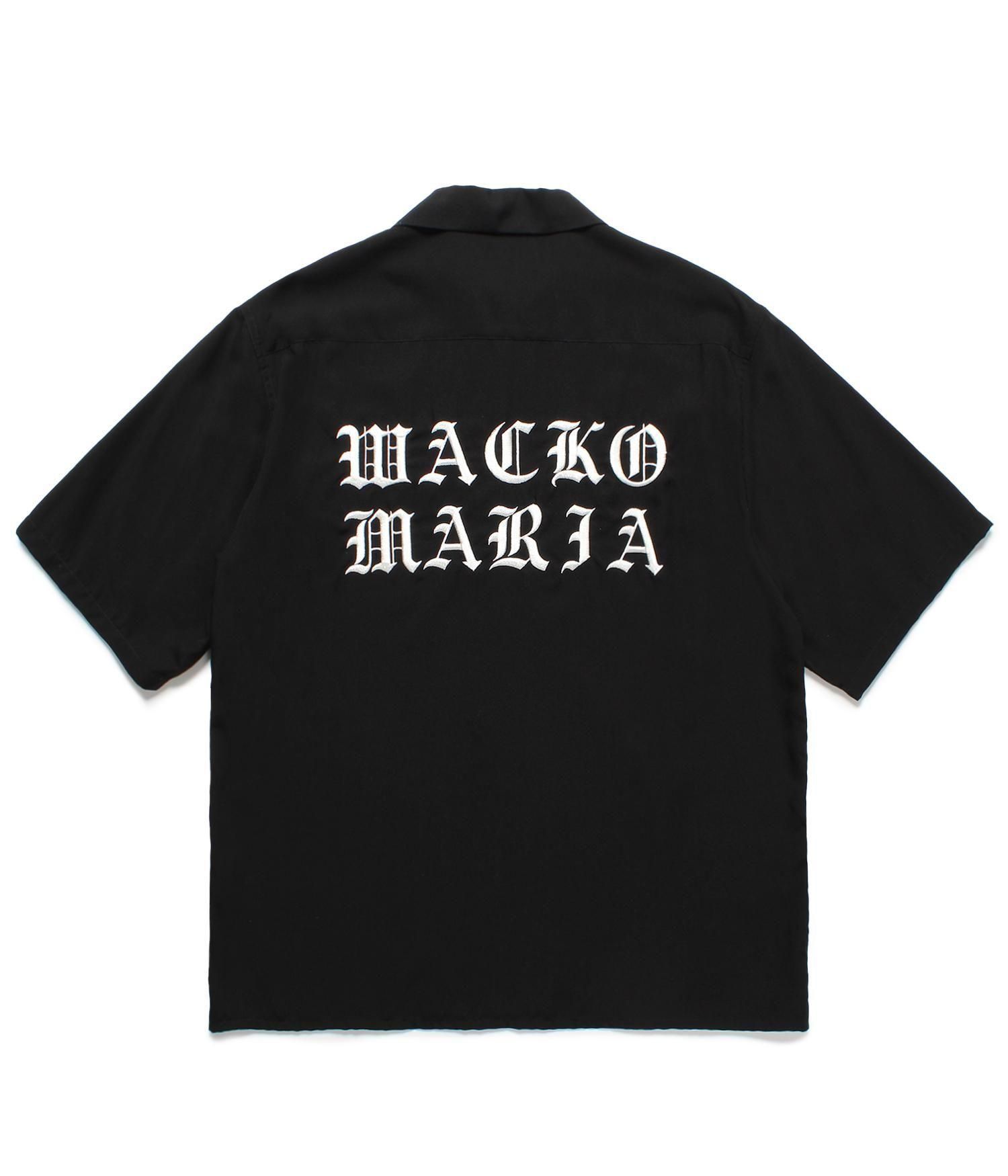 wackomaria 50'シャツ 黒/水色(2022ssアイテム) WACKOMARIA《ワコマリア》50'S SHIRT S/S(TYPE-2)(25SS-WMS-OC06