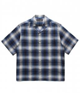 <img class='new_mark_img1' src='https://img.shop-pro.jp/img/new/icons47.gif' style='border:none;display:inline;margin:0px;padding:0px;width:auto;' />WACKOMARIA/拾ޥꥢ/̵2025SS/OMBRE CHECK OPEN COLLAR SHIRT S/S ( TYPE-2 )(BLUE)/֥åĤξʲ