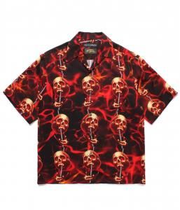 WACKOMARIA/拾ޥꥢ/̵2025SS/56 TATTOO STUDIO / HAWAIIAN SHIRT S/S(BLACK)/ϥĤξʲ