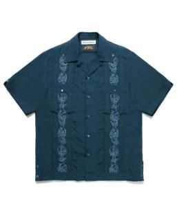 WACKOMARIA/拾ޥꥢ/̵2025SS/56 TATTOO STUDIO / CUBA SHIRT S/S(NAVY)/塼ХĤξʲ