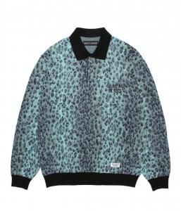 <img class='new_mark_img1' src='https://img.shop-pro.jp/img/new/icons47.gif' style='border:none;display:inline;margin:0px;padding:0px;width:auto;' />WACKOMARIA/拾ޥꥢ/̵2025FW/LEOPARD KNIT POLO SHIRT(GREEN)/˥åȥݥξʲ