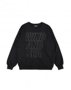 WIND AND SEA/󥷡/̵2025FW/Metallic Crewneck Sweatshirt(BLACK)/åȤξʲ