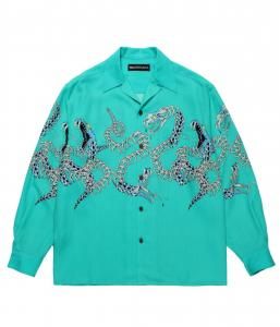 <img class='new_mark_img1' src='https://img.shop-pro.jp/img/new/icons47.gif' style='border:none;display:inline;margin:0px;padding:0px;width:auto;' />WACKOMARIA/拾ޥꥢ/̵2025FW/HAWAIIAN SHIRT L/S ( TYPE-4 )(MINT)/ϥĤξʲ