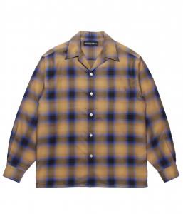 WACKOMARIA/拾ޥꥢ/̵2025FW/OMBRE CHECK OPEN COLLAR SHIRT L/S ( TYPE-2 )(L-BROWN)/֥åĤξʲ