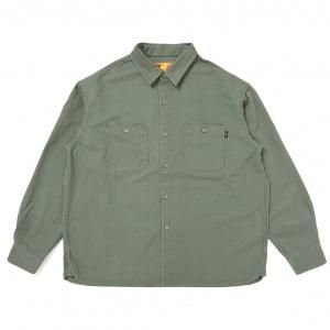 CHALLENGER/󥸥㡼/̵2025AW/SNAKING LOGO WORK SHIRT(OLIVE)/Ĥξʲ
