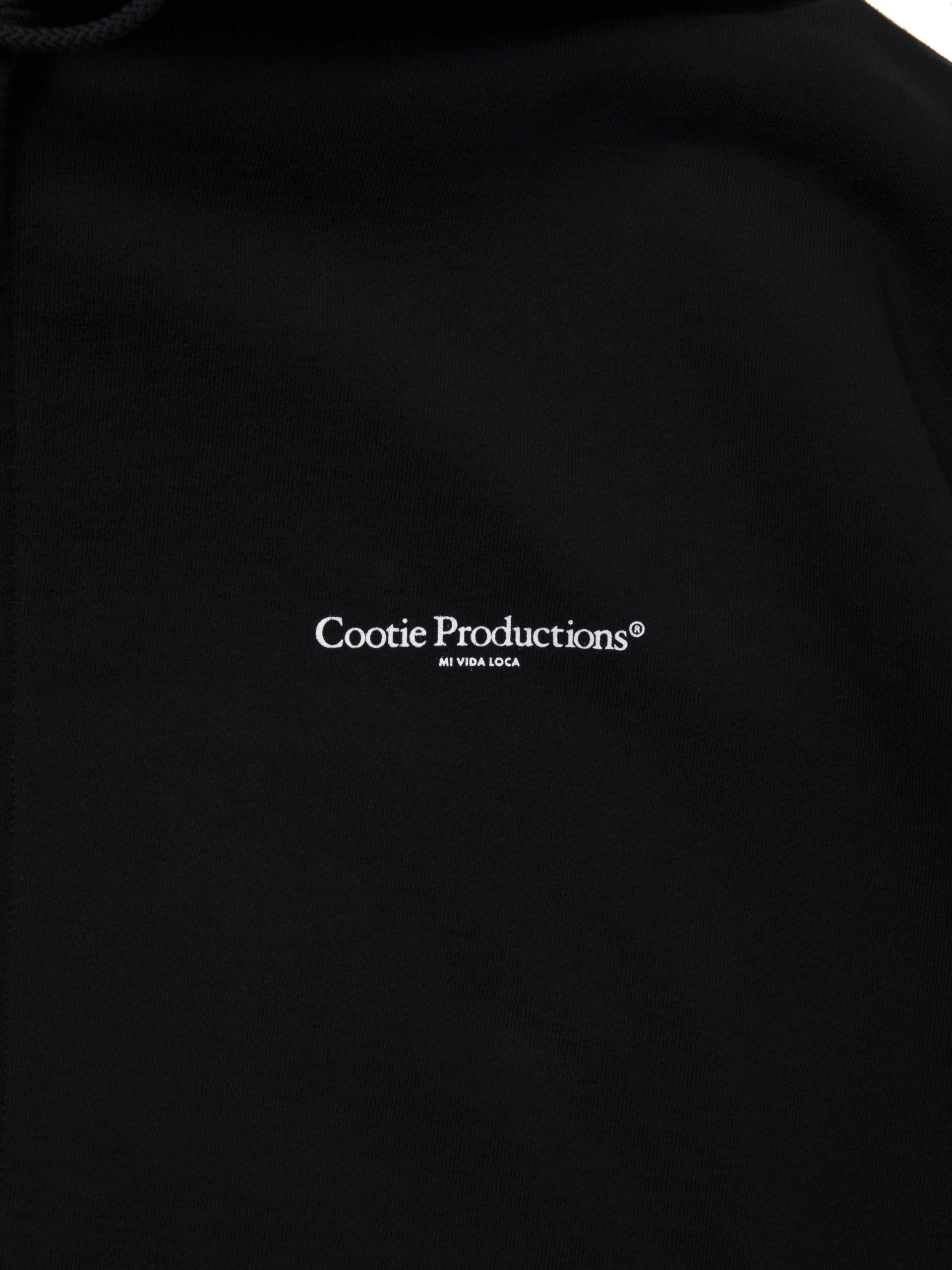 Cootie Productions ブラック ジップアップ　パーカー COOTIE PRODUCTIONS Dry Tech Oversized Sweat Zip Up Hoodie