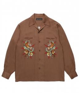 WACKOMARIA/拾ޥꥢ/̵2025FW/TIM LEHI / HAWAIIAN SHIRT L/S(BROWN)/ϥĤξʲ