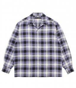 <img class='new_mark_img1' src='https://img.shop-pro.jp/img/new/icons47.gif' style='border:none;display:inline;margin:0px;padding:0px;width:auto;' />WACKOMARIA/拾ޥꥢ/̵2025FW/OMBRE CHECK OPEN COLLAR SHIRT L/S ( TYPE-1 )(PURPLE)/֥åĤξʲ