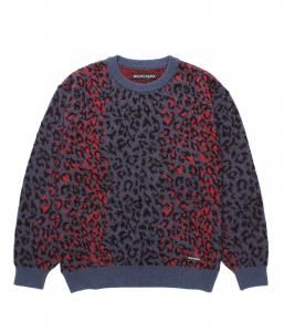 <img class='new_mark_img1' src='https://img.shop-pro.jp/img/new/icons47.gif' style='border:none;display:inline;margin:0px;padding:0px;width:auto;' />WACKOMARIA/拾ޥꥢ/̵2025FW/LEOPARD MOHAIR CREW NECK SWEATER(NAVY)/إξʲ