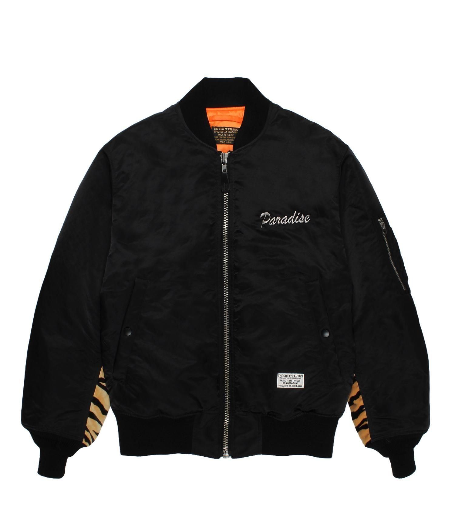 ワコマリア　THE GUILTY PARTIES ブラック MA-1ジャケット WACKO MARIA (ワコマリア)】 MA-1 フライトジャケット│WACKO MARIA