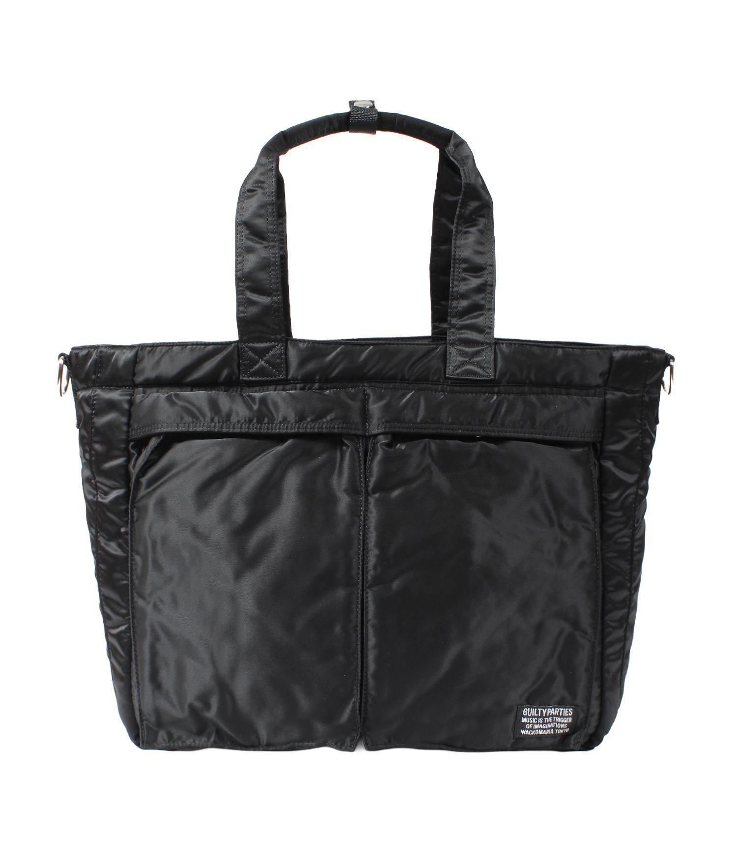 WACKO MARIA ブラック トートバッグ Wacko Maria ブラック トートバッグ