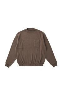 OLD JOE/ɥ硼/̵2025 AW & EARLY SPRING/MOCK-NECK SILK NEP RIBED TOPS(BARK)/륯ͥåץȥåפξʲ