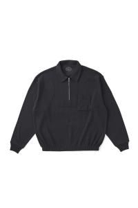 OLD JOE/ɥ硼/̵2025 AW & EARLY SPRING/QUATER ZIP SILK NEP RIBED SHIRTS(ONYX)/åץĤξʲ