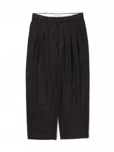 COOTIE PRODUCTIONS/ƥ/̵2025AW/Silk Nep Herringbone 2 Tuck Wide Trousers(Brown Melange)ξʲ