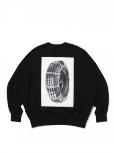 COOTIE PRODUCTIONS/ƥץ/̵2025AW/Print Sweat Crew (Tire with Chains)(Black)/åȤξʲ