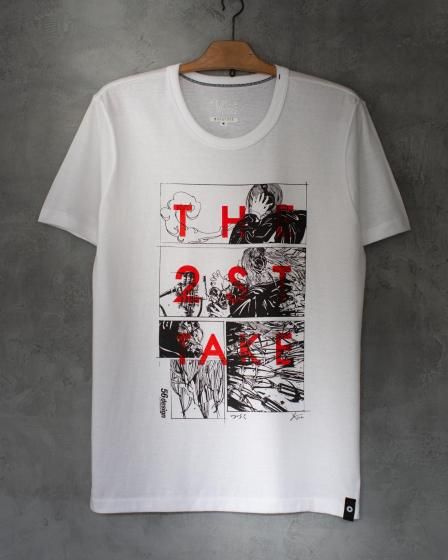 TEES - 白いTシャツと黒いバイク。