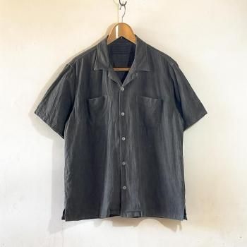 S&Y WORKSHOP ORIGINAL /Homemade Bengala Mud Dyeing 100% Organic cotton Open Collar Shirt