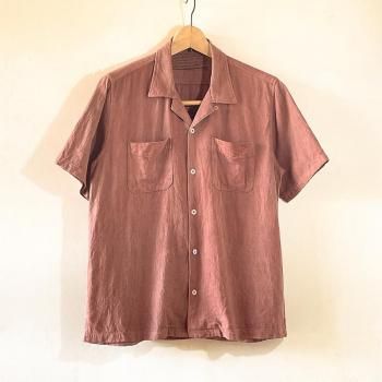 S&Y WORKSHOP ORIGINAL /Homemade Bengala Mud Dyeing 100% Organic cotton Open Collar Shirt
