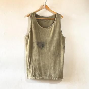 S&Y WORKSHOP ORIGINAL / "Bengala Mud dyeing "100% Organic cotton "TANK TOP"size L