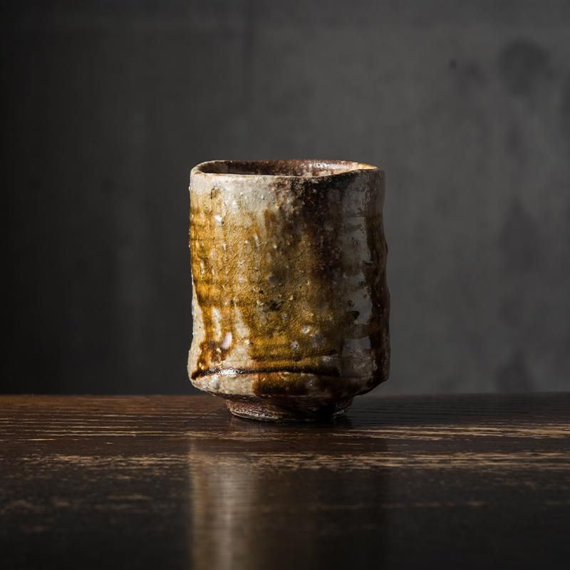 信楽灰被 湯呑 - オンラインショップ「ギャラリー陶ほうざん」