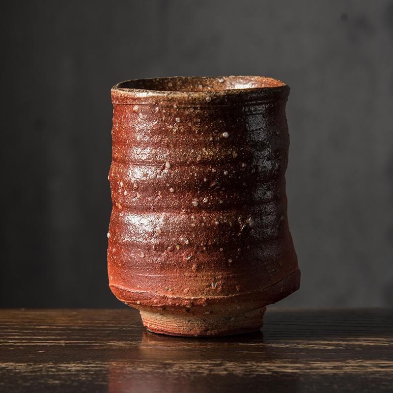 信楽緋色 湯呑 - オンラインショップ「ギャラリー陶ほうざん」