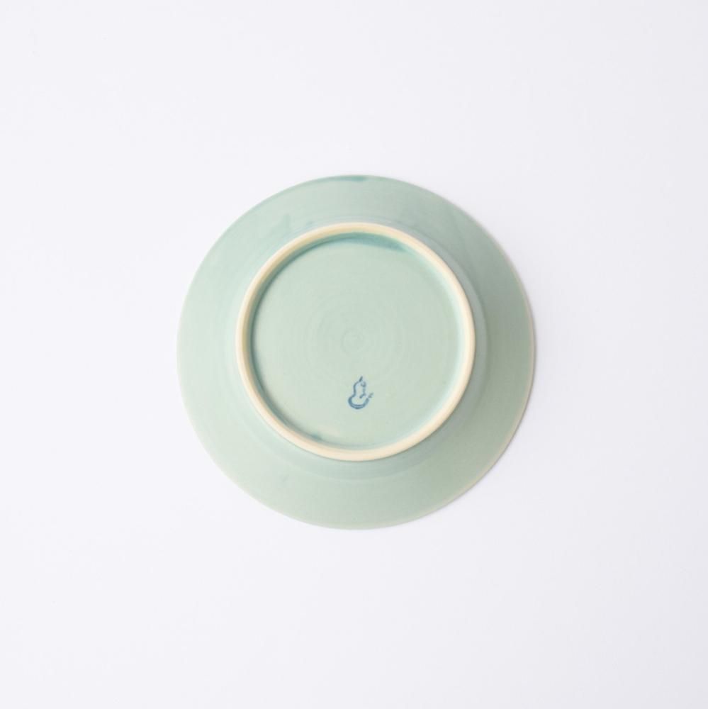 佐々木忍 動物小皿 ミントグリーン ネコ - SLOW MARKET （スロー