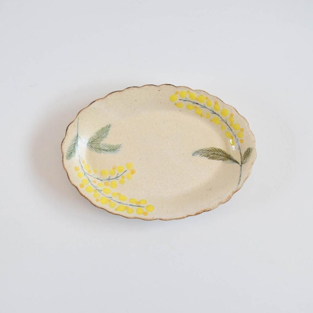 お値引！森野奈津子　皿 作家 森野奈津子 たんぽぽ 丸リム皿｜和食器通販 四季折折