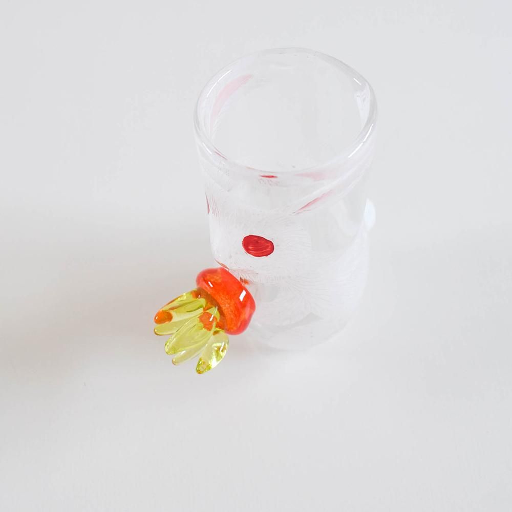 土井朋子さん＊うさぎガラスコップ＊新品