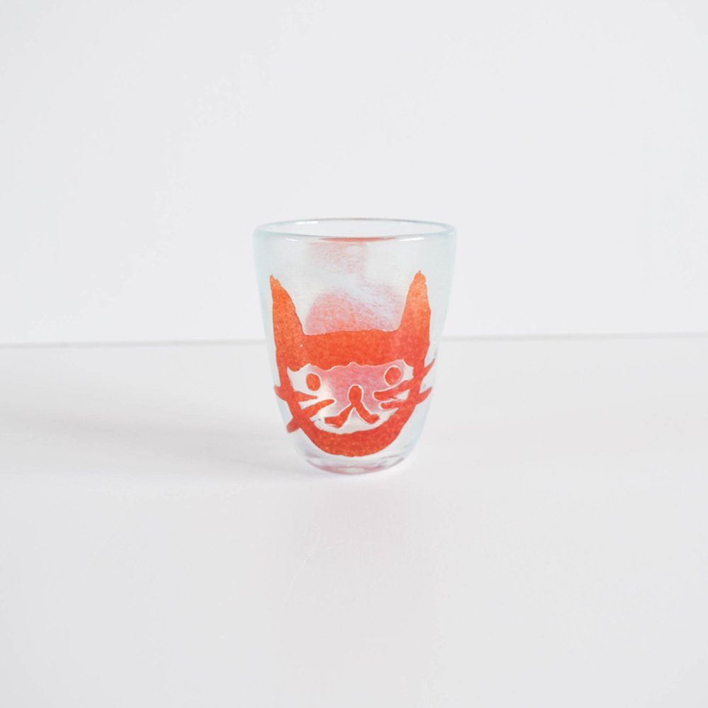Tickle glass   猫グラス小 2206-B