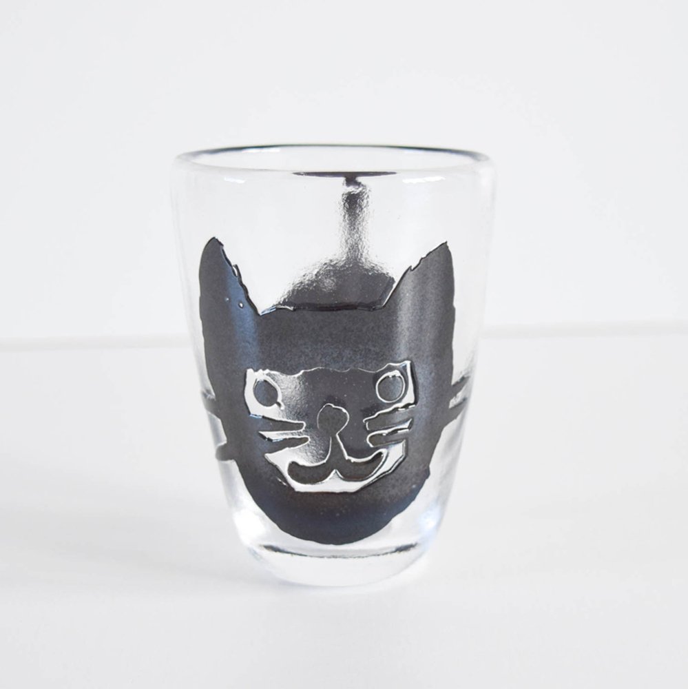 Tickle glass   猫グラス小 2206-D