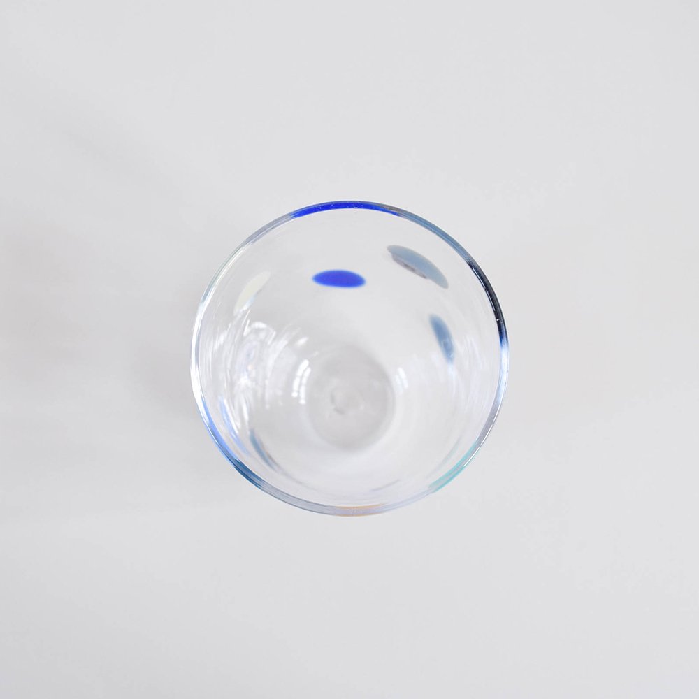 Tickle glass   水玉グラス（寒色） 2206-C