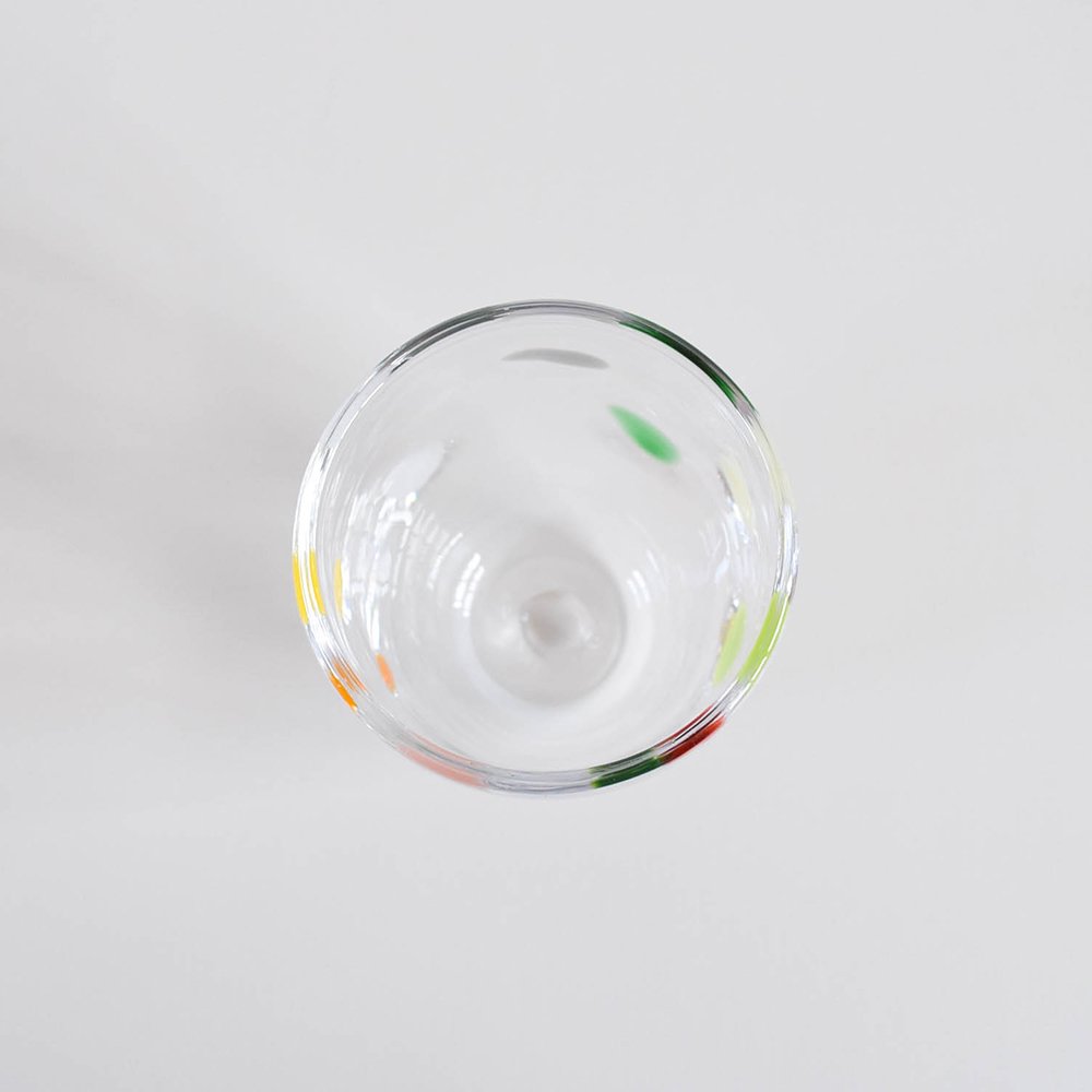 Tickle glass   水玉グラス（暖色） 2206-A