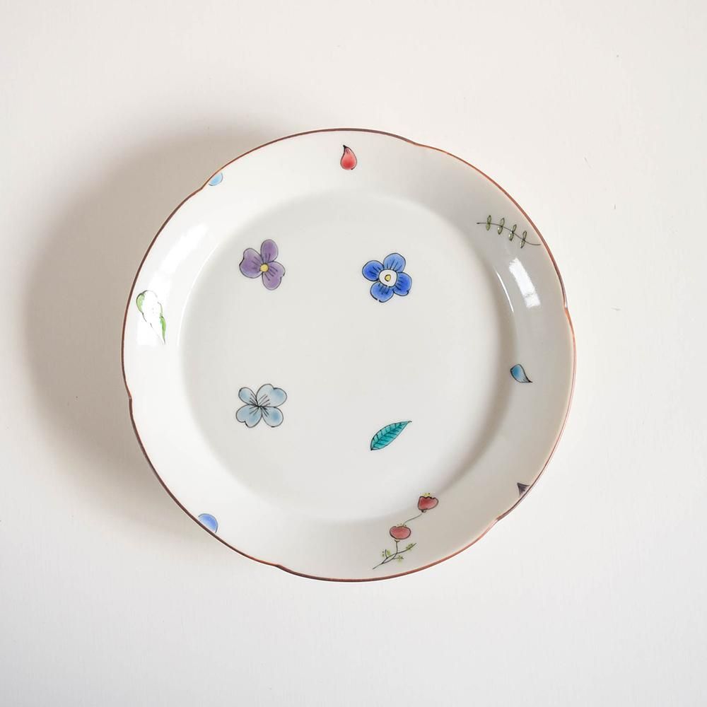 小林加奈 5.3寸 色絵花平皿 - SLOW MARKET （スロー マーケット