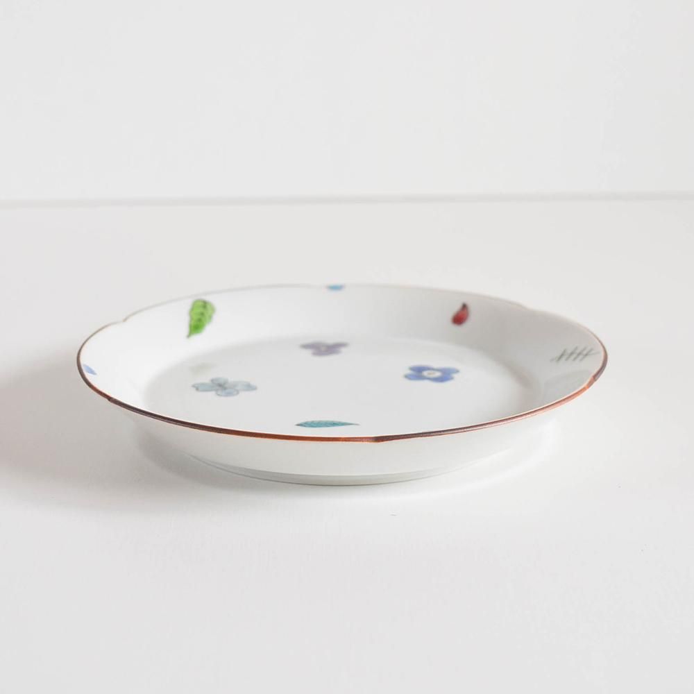 九谷焼 女流作家 鈴木晶子作 唐人 楕円小鉢揃 5客 九谷焼 女流作家 鈴木晶子作 唐人 楕円小鉢揃 5客