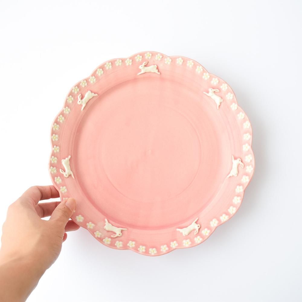 ※週末限定価格！佐々木忍　うさぎリース皿 佐々木忍 ハナトウサギ皿 L - SLOW MARKET （スロー マーケット