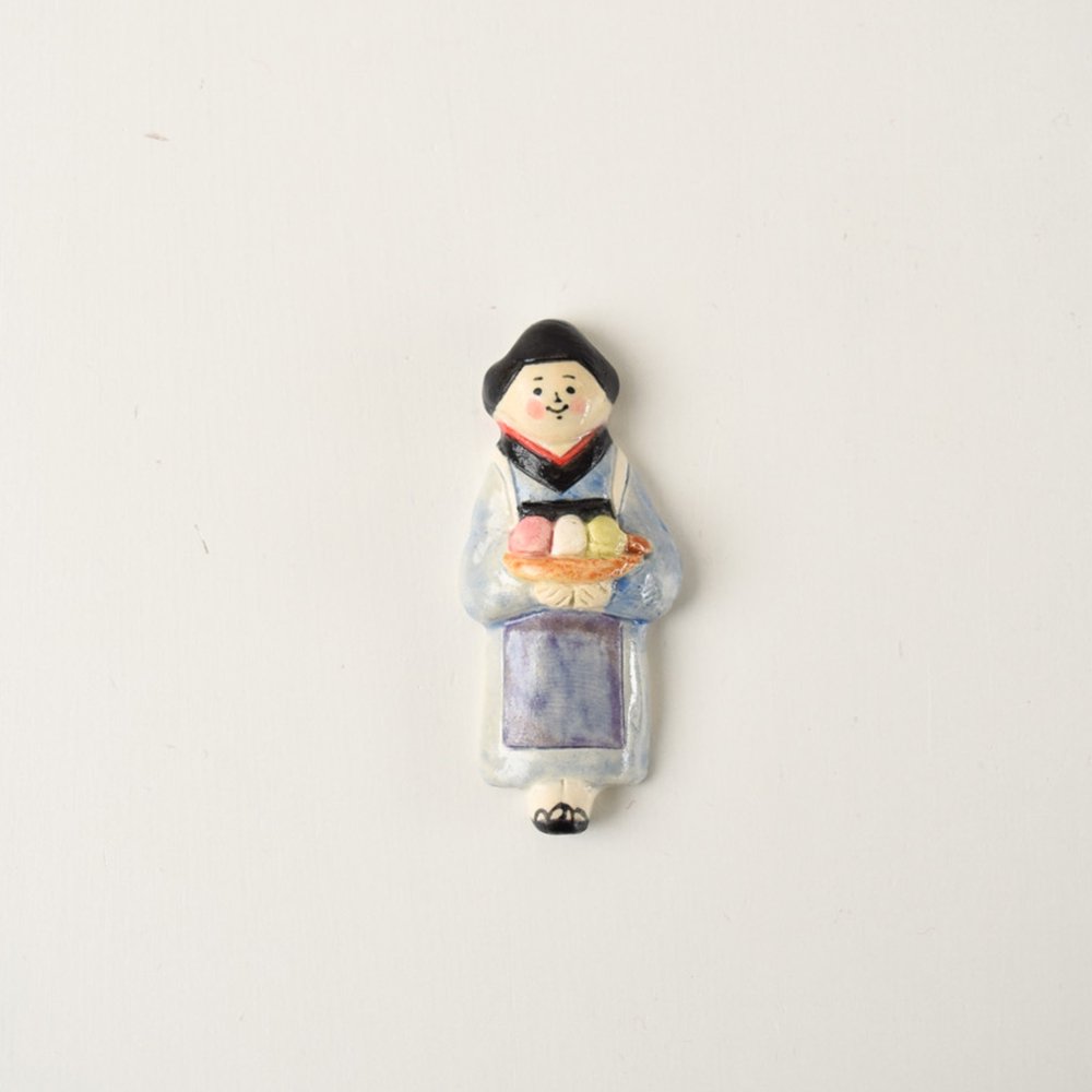 五月女京子 和菓子の女の子 箸置き だんご - SLOW MARKET （スロー 