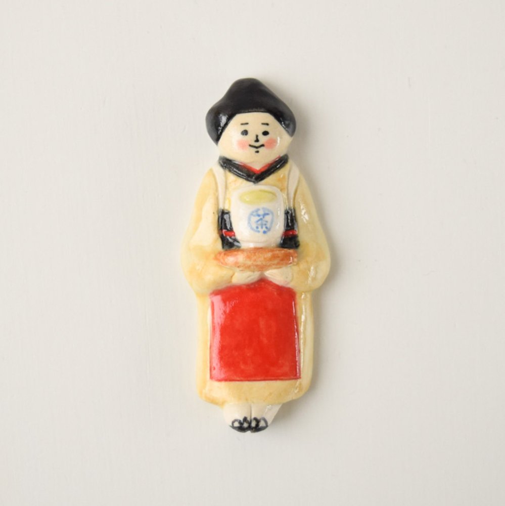 五月女京子 和菓子の女の子 箸置き お茶 - SLOW MARKET （スロー 