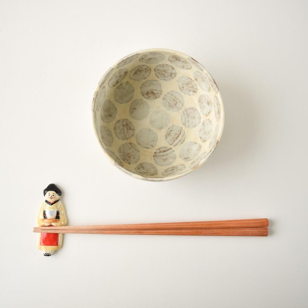 五月女京子 和菓子の女の子 箸置き お茶 - SLOW MARKET （スロー
