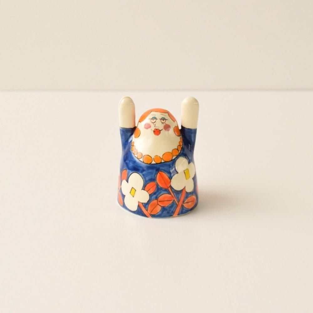 okapi pottery 佐藤めぐみさん　浮彫り陶器オブジェ　陶板　作家物 hatohana - SLOW MARKET （スロー マーケット）スローマーケット
