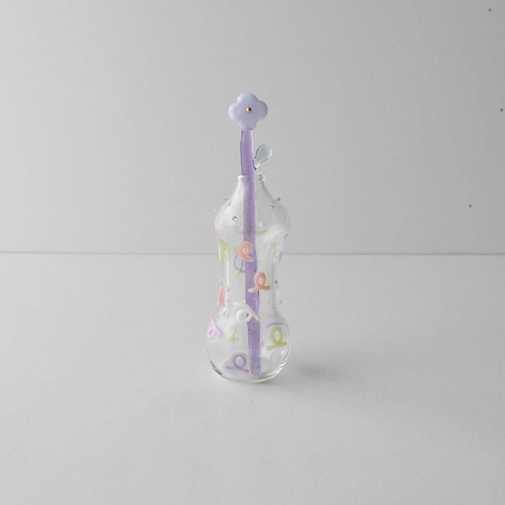 many マニー　花柄透かし彫り　皿　紫　USED　レース 718MCB マジョーラ マイクロボトル SHOW UP シアン/パープル色 1