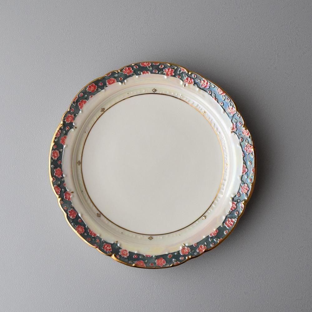 planpo レースプレート カメリアブルーS いっちん 陶芸