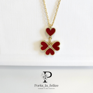 İͥꥢåɤΥϡȥ꡼Carnelianred4heart necklaceʥɡ