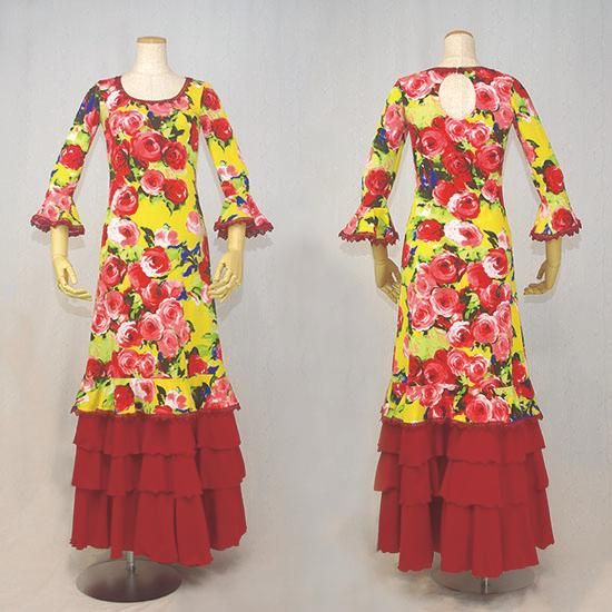 【美品フラメンコ衣装】豪華フリル Tienda de Flamenco ドレス