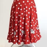 【お値下げ】子ども用セットアップ★白赤ドット&ファルダ赤＋シージョ 子ども用セットアップ☆白赤ドット&ファルダ赤＋シージョ