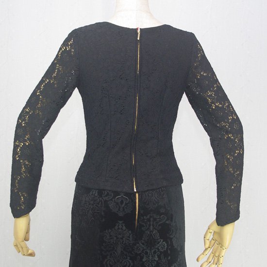 ストレッチレーストップス　ブラック - オリジナル フラメンコ衣装「12DOCE del FLAMENCO ドセデルフラメンコ」